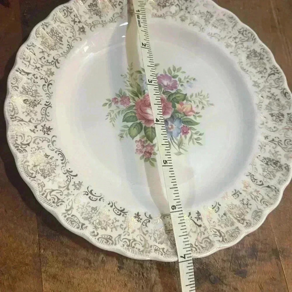 Vintage  Limoges Gold and Floral Plate - Picture 2 of 3